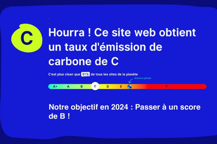 Infographie sur l’impact carbone de notre site web